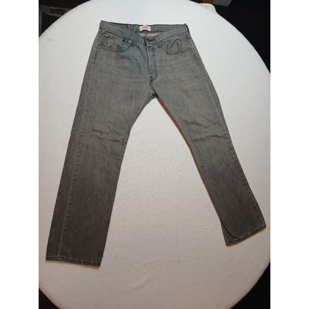 Vintage Levis‎ 501 Jeans Mens 31x30 Gray Denim Straight Leg Button Fly
